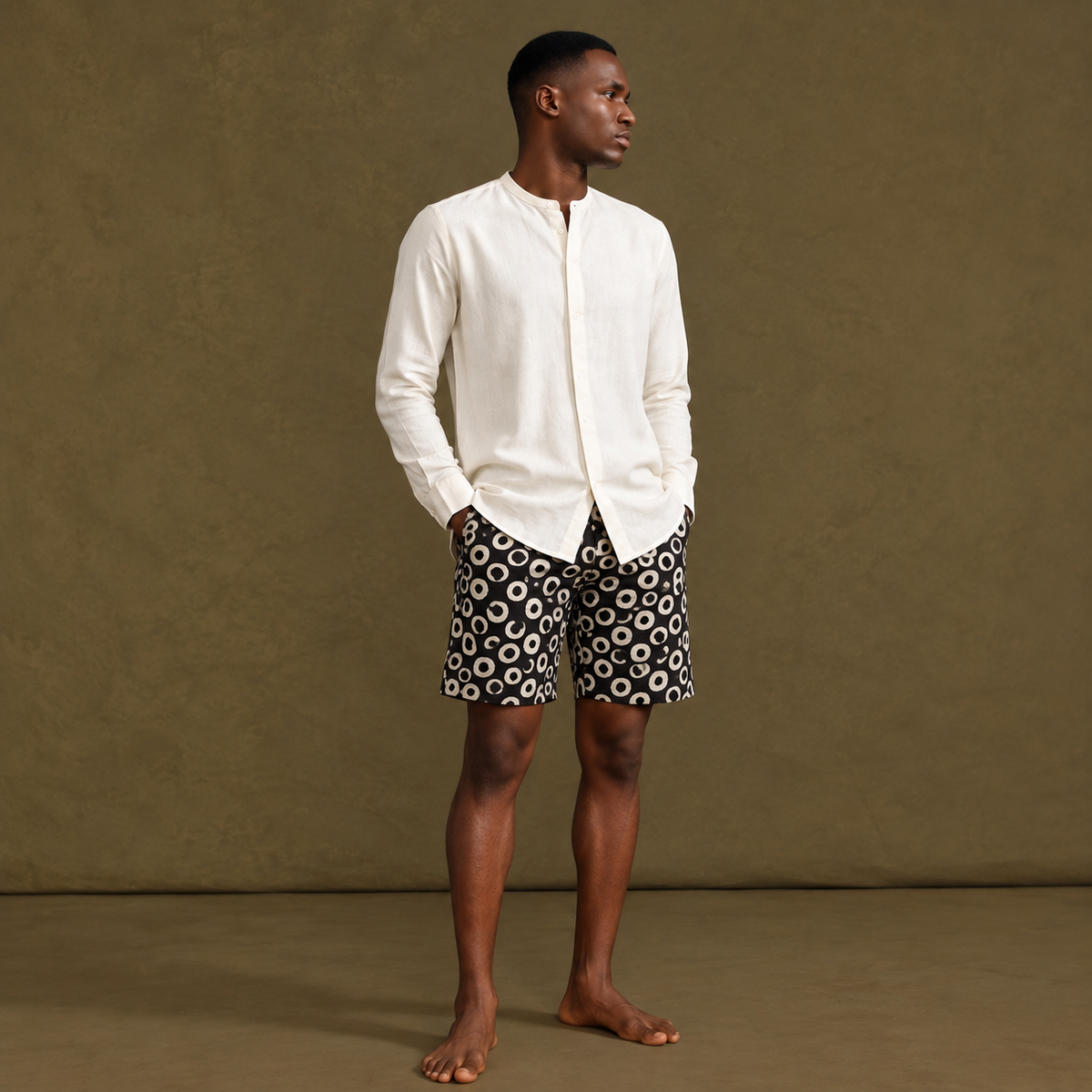 Men's Ankara Mix and Match Shorts
