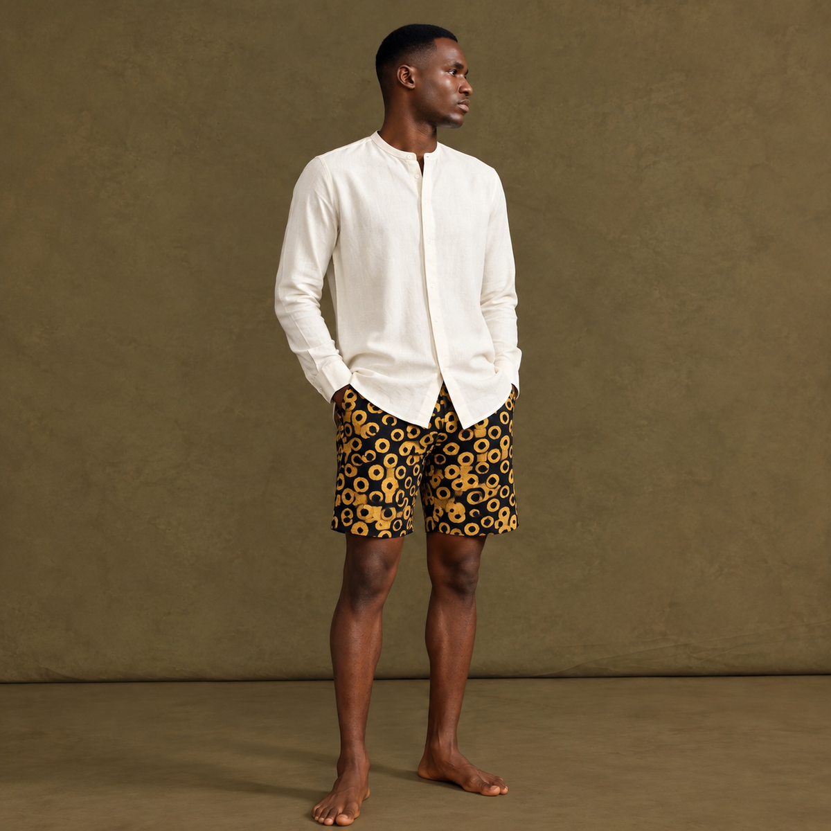 Men's Ankara Mix and Match Shorts