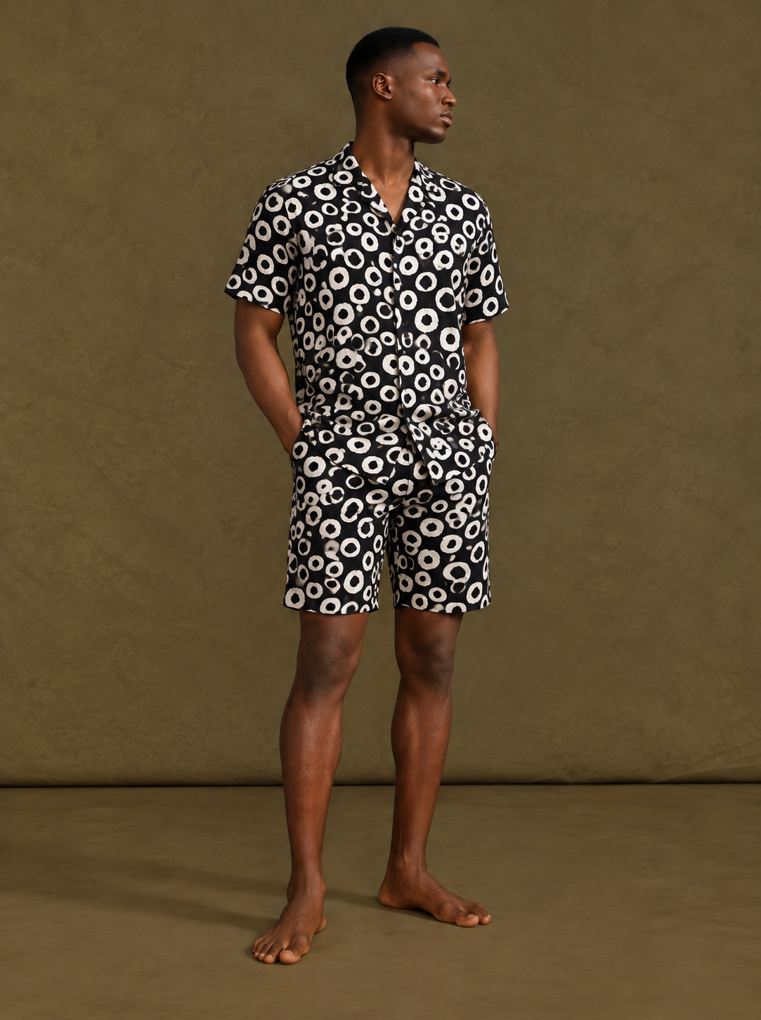 Men's Ankara Mix and Match Short Sleeve Shirt